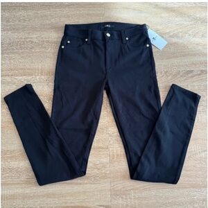 7 FOR ALL MANKIND Double Knit Skinny Pants Black Women’s Size 27